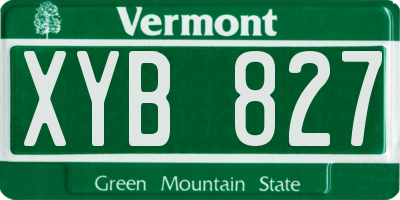 VT license plate XYB827