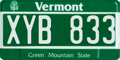 VT license plate XYB833