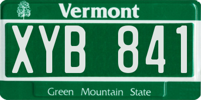 VT license plate XYB841