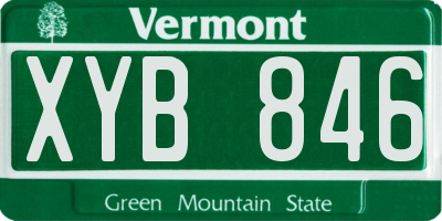 VT license plate XYB846