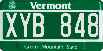 VT license plate XYB848