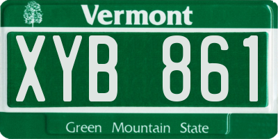 VT license plate XYB861