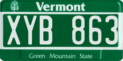 VT license plate XYB863
