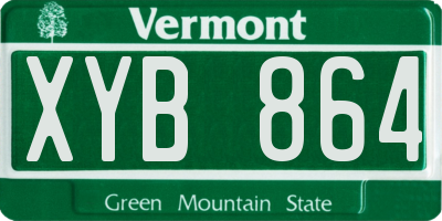 VT license plate XYB864