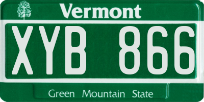 VT license plate XYB866