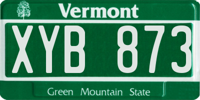 VT license plate XYB873