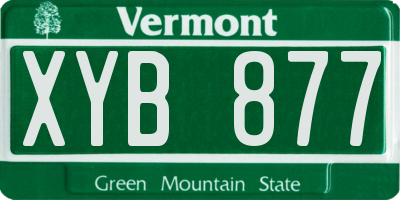 VT license plate XYB877