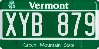 VT license plate XYB879