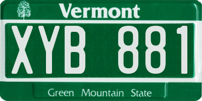 VT license plate XYB881