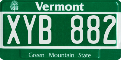 VT license plate XYB882