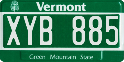 VT license plate XYB885