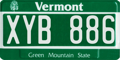 VT license plate XYB886