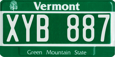 VT license plate XYB887