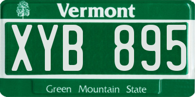 VT license plate XYB895