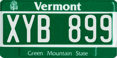 VT license plate XYB899