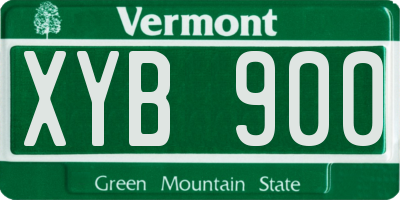 VT license plate XYB900
