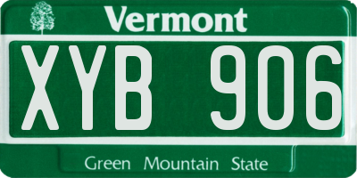 VT license plate XYB906