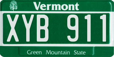 VT license plate XYB911