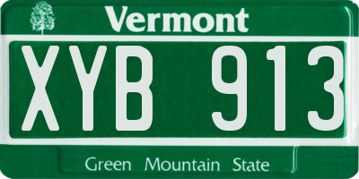 VT license plate XYB913