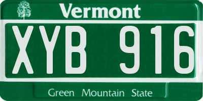 VT license plate XYB916