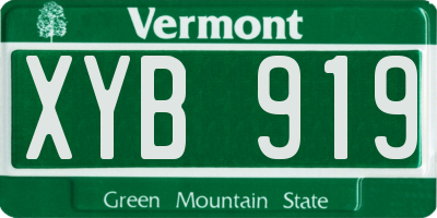 VT license plate XYB919