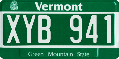 VT license plate XYB941