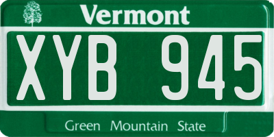 VT license plate XYB945