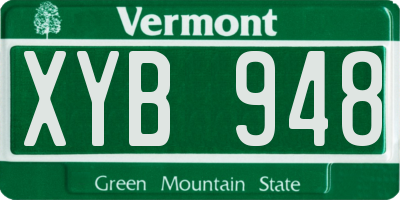 VT license plate XYB948