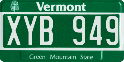 VT license plate XYB949
