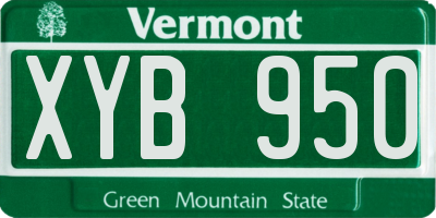 VT license plate XYB950