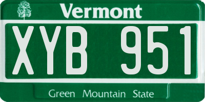 VT license plate XYB951