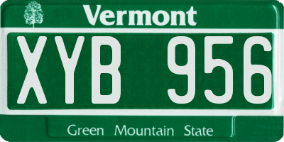 VT license plate XYB956