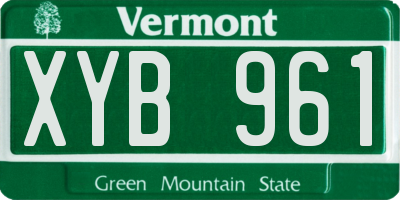 VT license plate XYB961