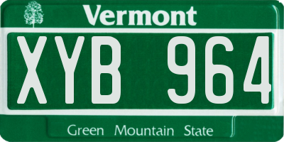 VT license plate XYB964