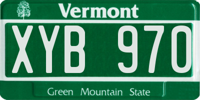 VT license plate XYB970