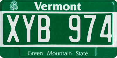 VT license plate XYB974
