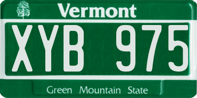 VT license plate XYB975