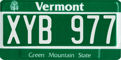 VT license plate XYB977