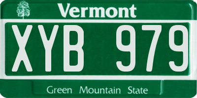 VT license plate XYB979