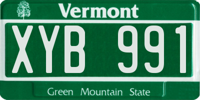 VT license plate XYB991