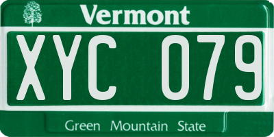 VT license plate XYC079
