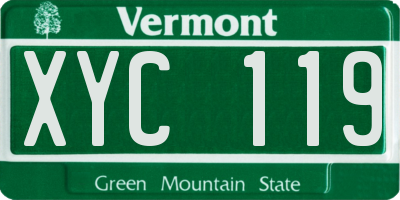 VT license plate XYC119