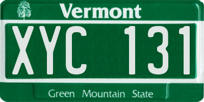 VT license plate XYC131