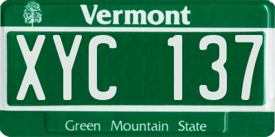 VT license plate XYC137