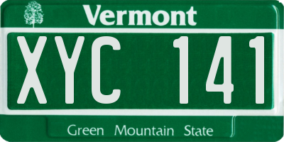 VT license plate XYC141