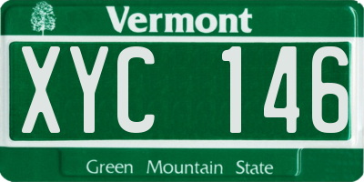 VT license plate XYC146