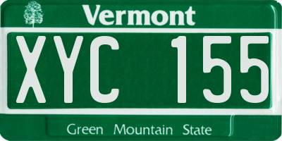 VT license plate XYC155