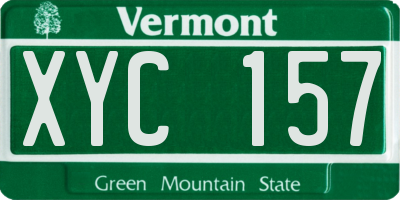 VT license plate XYC157