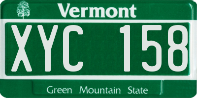 VT license plate XYC158