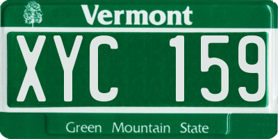 VT license plate XYC159